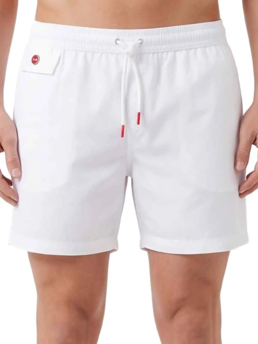 Kiton Zwembroek met omslag Wit