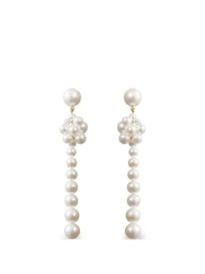 Sophie Bille Brahe Rosette De Perles パール ピアス 14Kイエロー