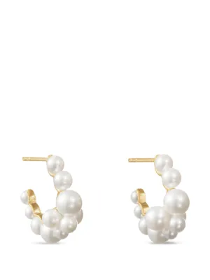 Sophie Bille Brahe Rosette De Perles パール ピアス 14Kイエロー