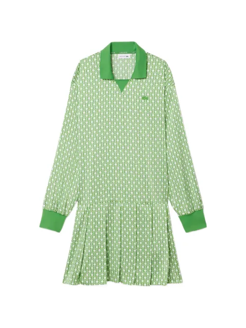 Lacoste patterned pleated mini dress