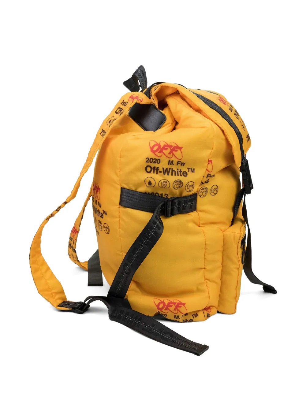  Off-white Logo-print Backpack - Yellow 