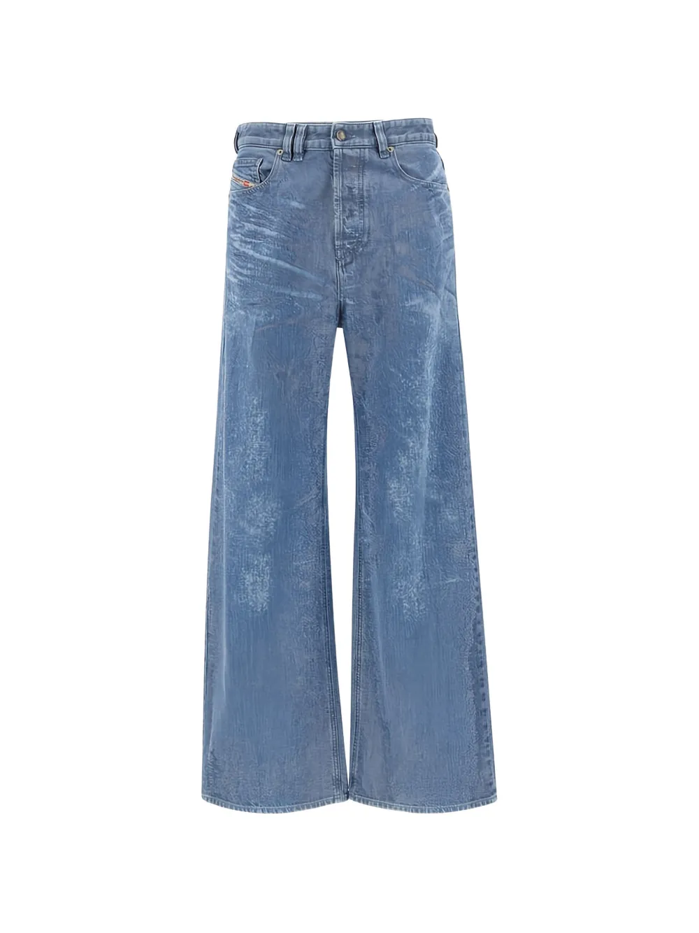 Diesel distressed-detail wide-leg jeans - Blu