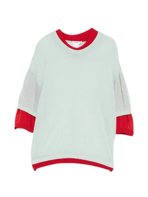 COTEMP contrasting collar top