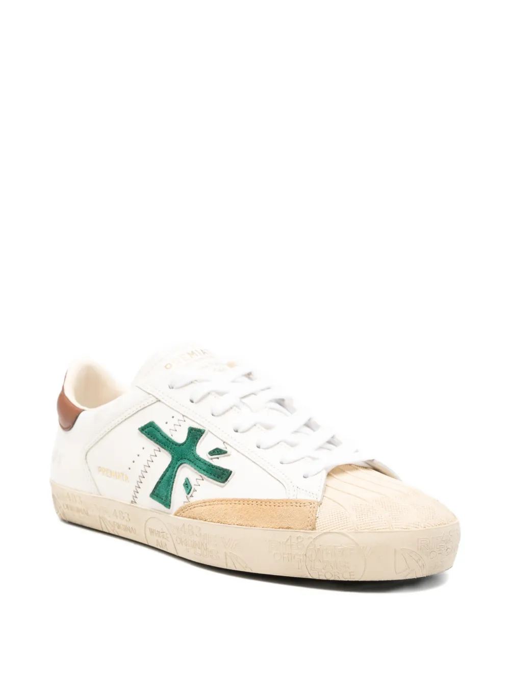 Premiata Steven leren sneakers Wit