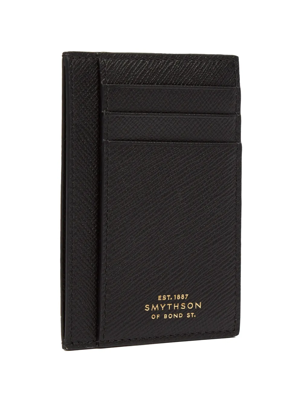 Smythson Grote Panama platte pasjeshouder Zwart