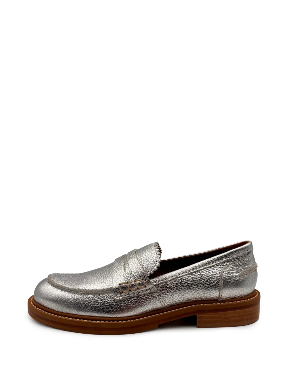 GUGLIELMO ROTTA scalloped loafers - Grigio