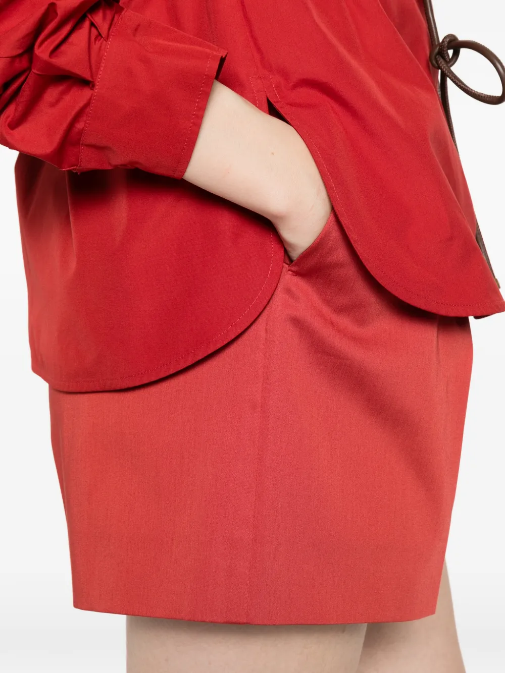 Max Mara Geplooide shorts Rood