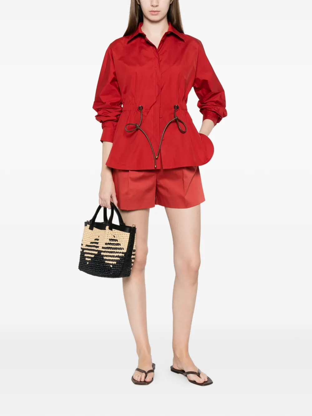  Max Mara Pleated Shorts - Red 