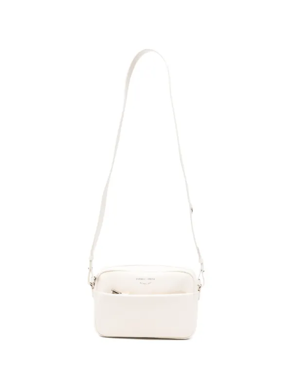 Emporio Armani Logo-detail Leather Crossbody Bag in Neutrals