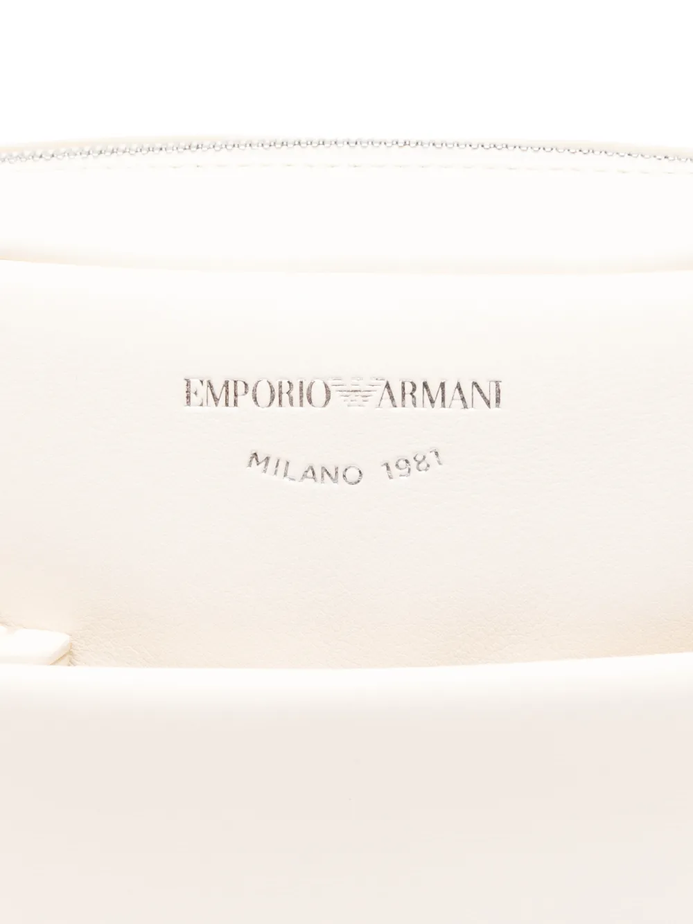 Emporio Armani Leren crossbodytas Beige