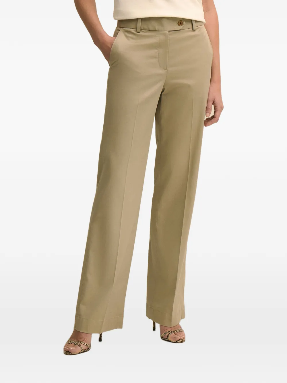Brooks Brothers Advantage wide-leg tailored trousers - Toni neutri
