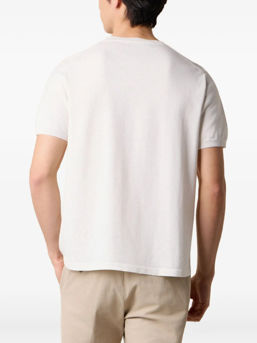Brooks Brothers Gemercireerd katoenen T-shirt Wit