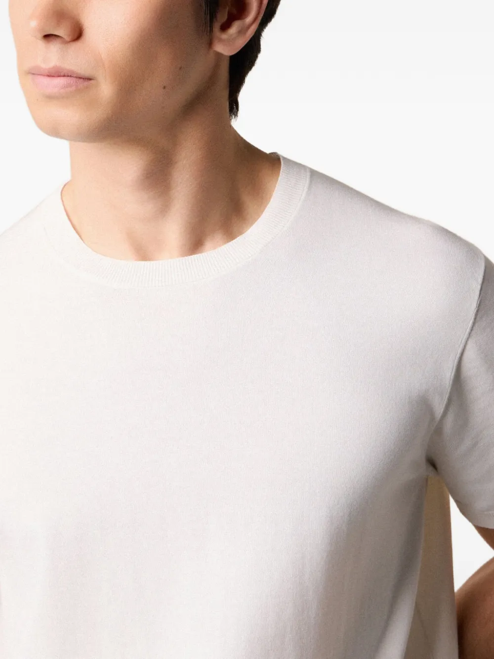 Brooks Brothers Gemercireerd katoenen T-shirt Wit