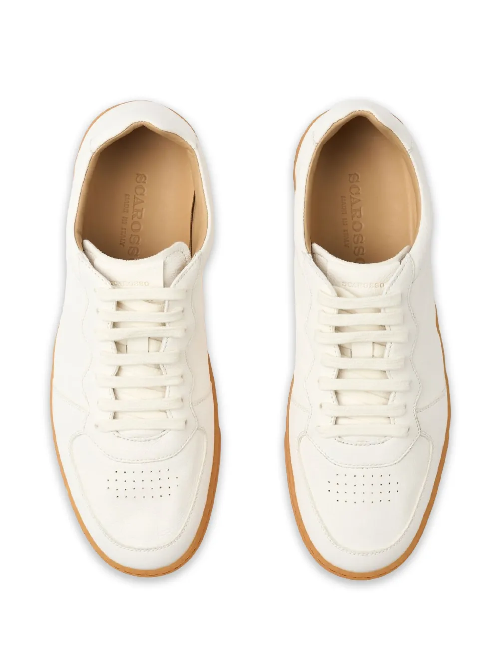 Scarosso Aureliano leren sneakers Beige