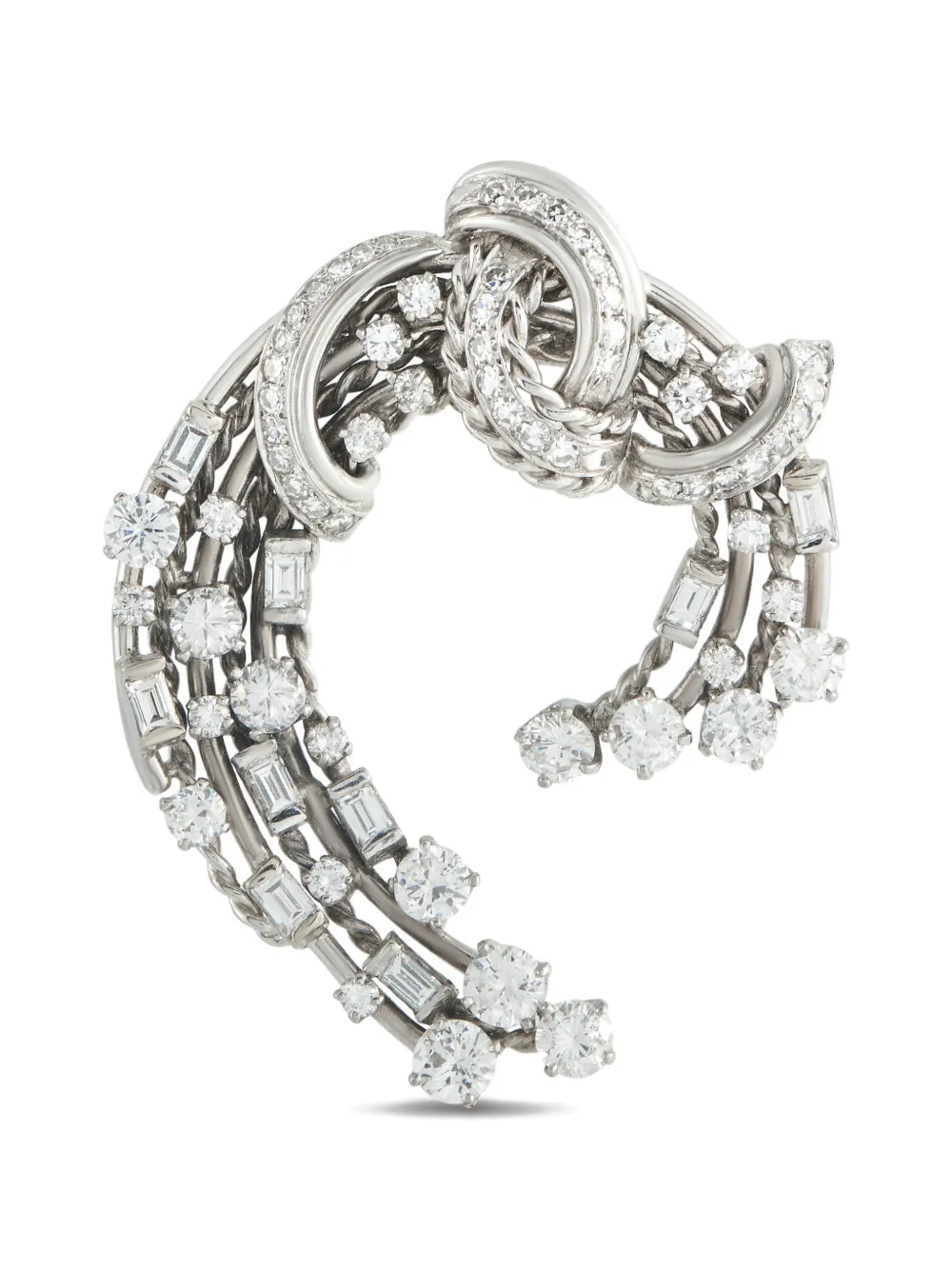 LB Exclusive diamond geometric brooch - Argento