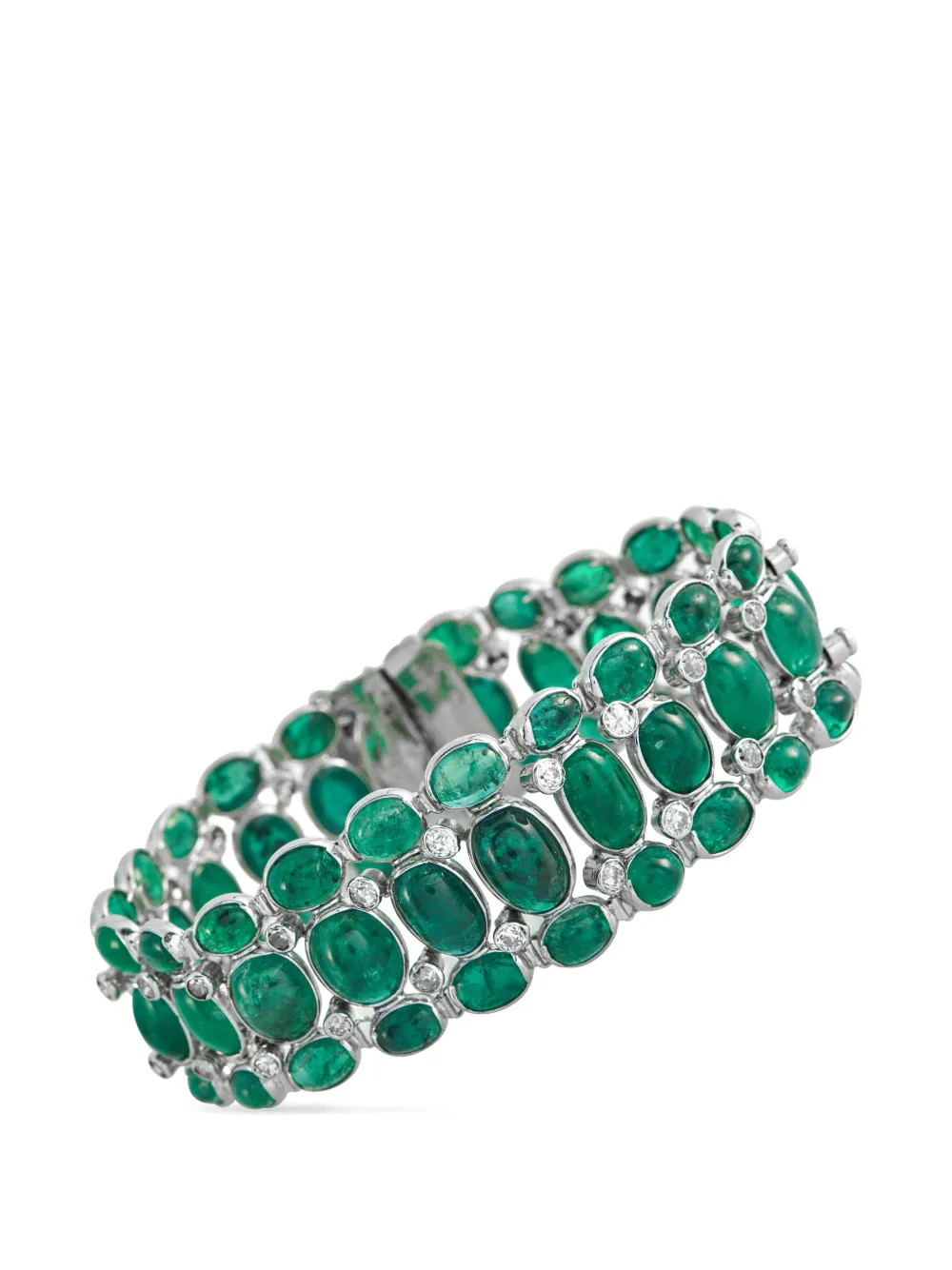 LB Exclusive emerald and diamond embellished bracelet - Argento