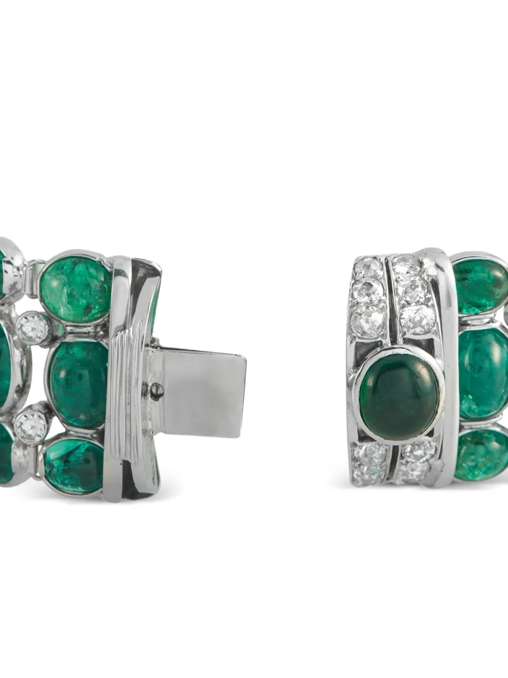 Emerald And Diamond Embellished Bracelet
