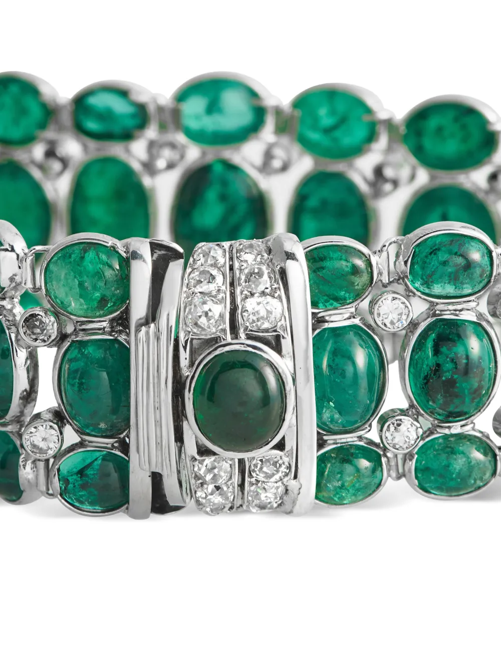 Emerald And Diamond Embellished Bracelet