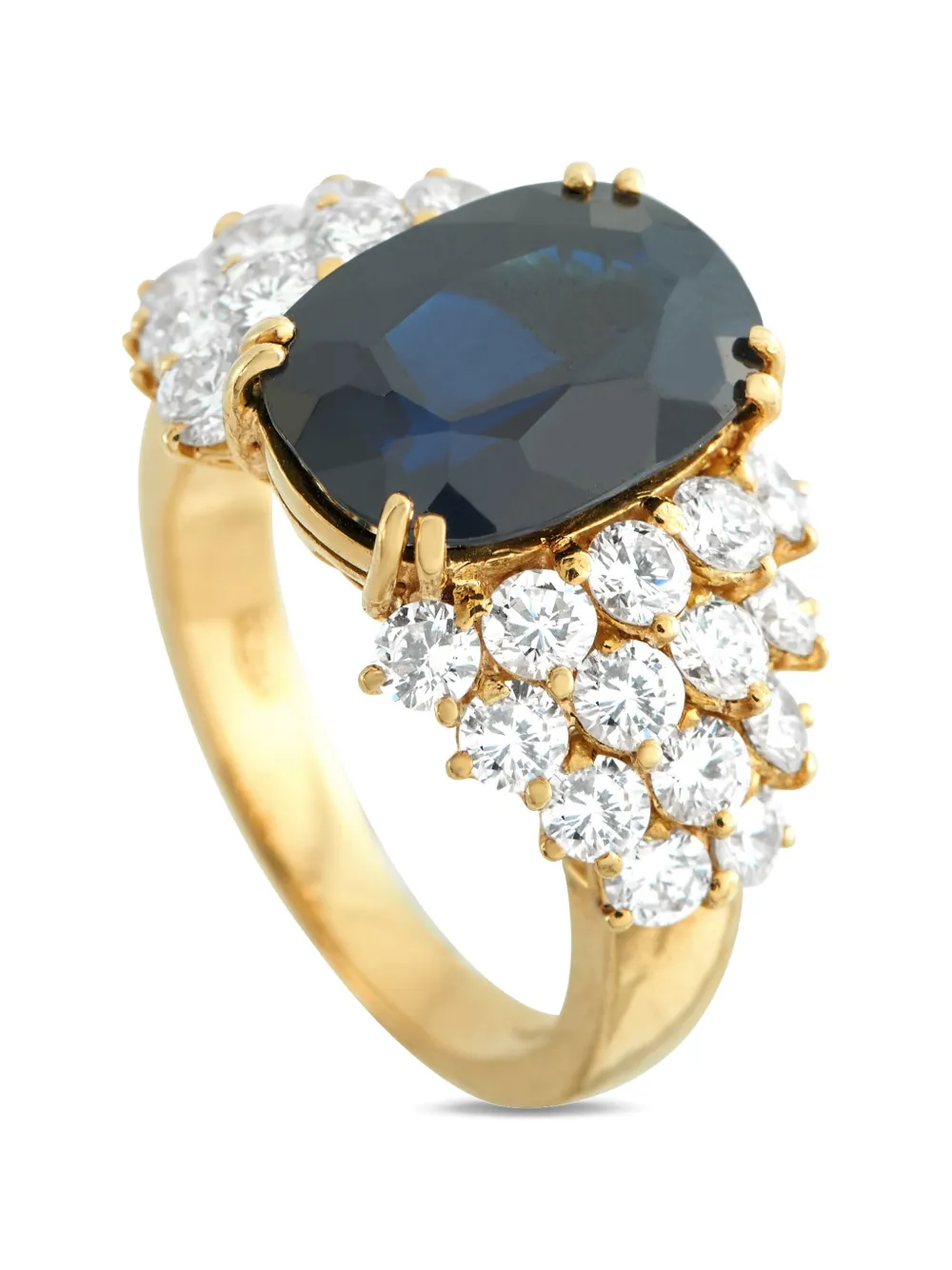 LB Exclusive diamond and sapphire embellished ring - Oro