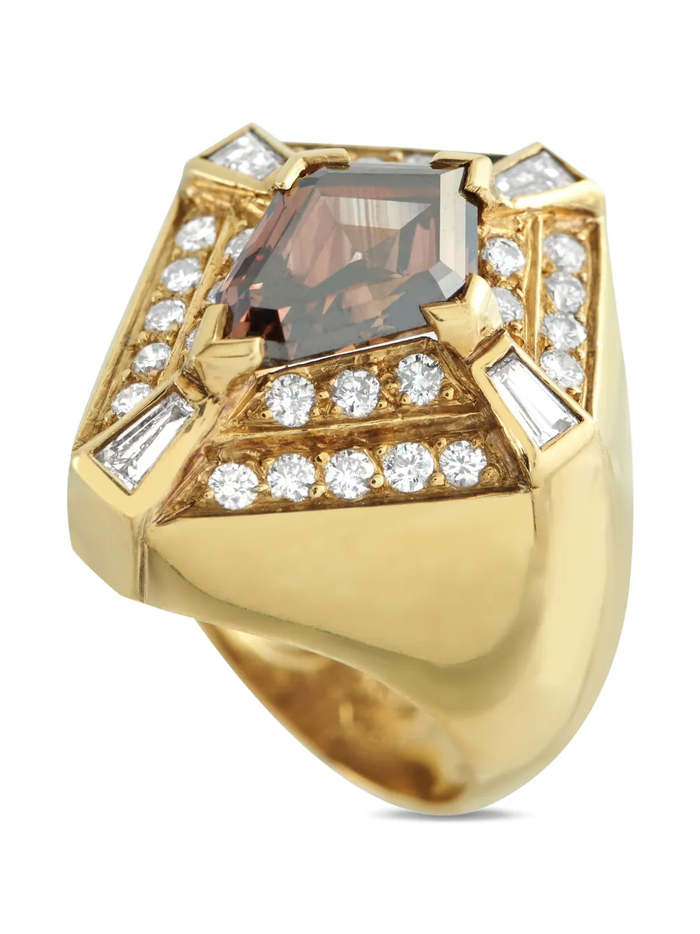 LB Exclusive diamond kite embellished ring - Oro