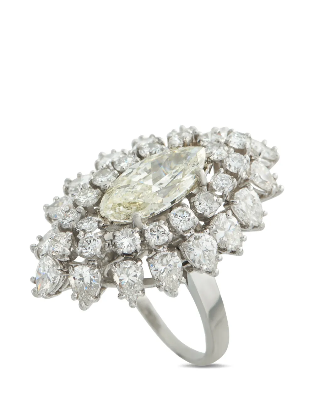 LB Exclusive marquise-cut diamond embellished ring - Silber