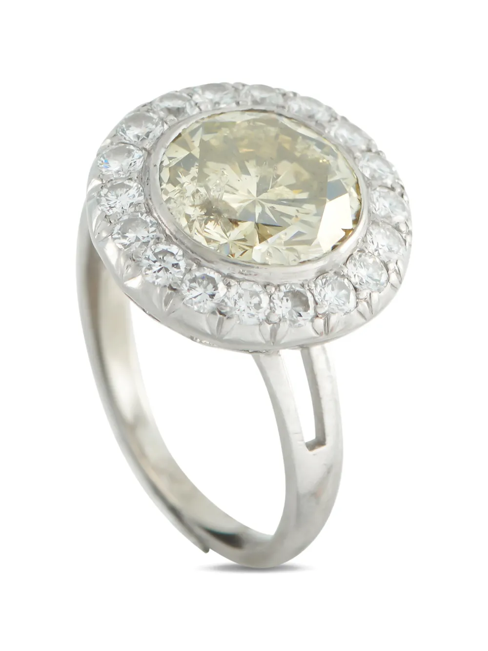LB Exclusive diamond round ring - Argento