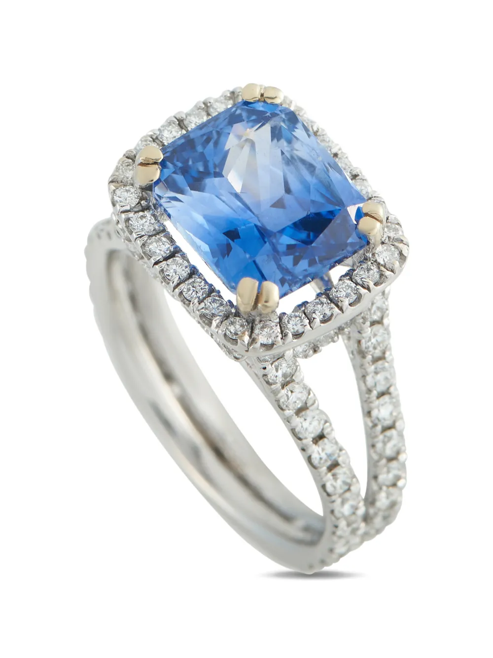 LB Exclusive diamond and sapphire embellished ring - Argento