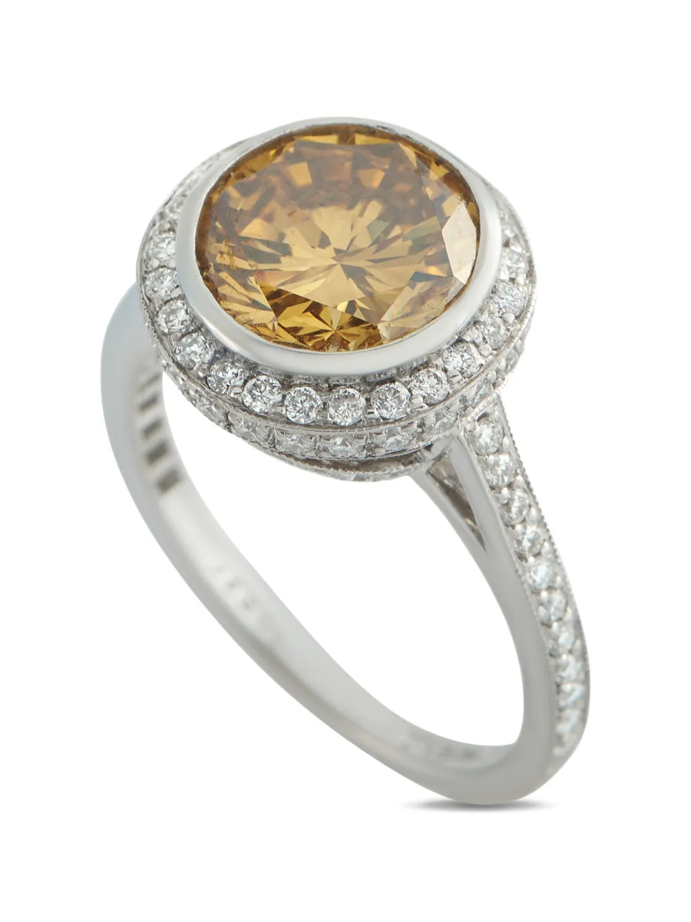 LB Exclusive diamond round ring - Argento