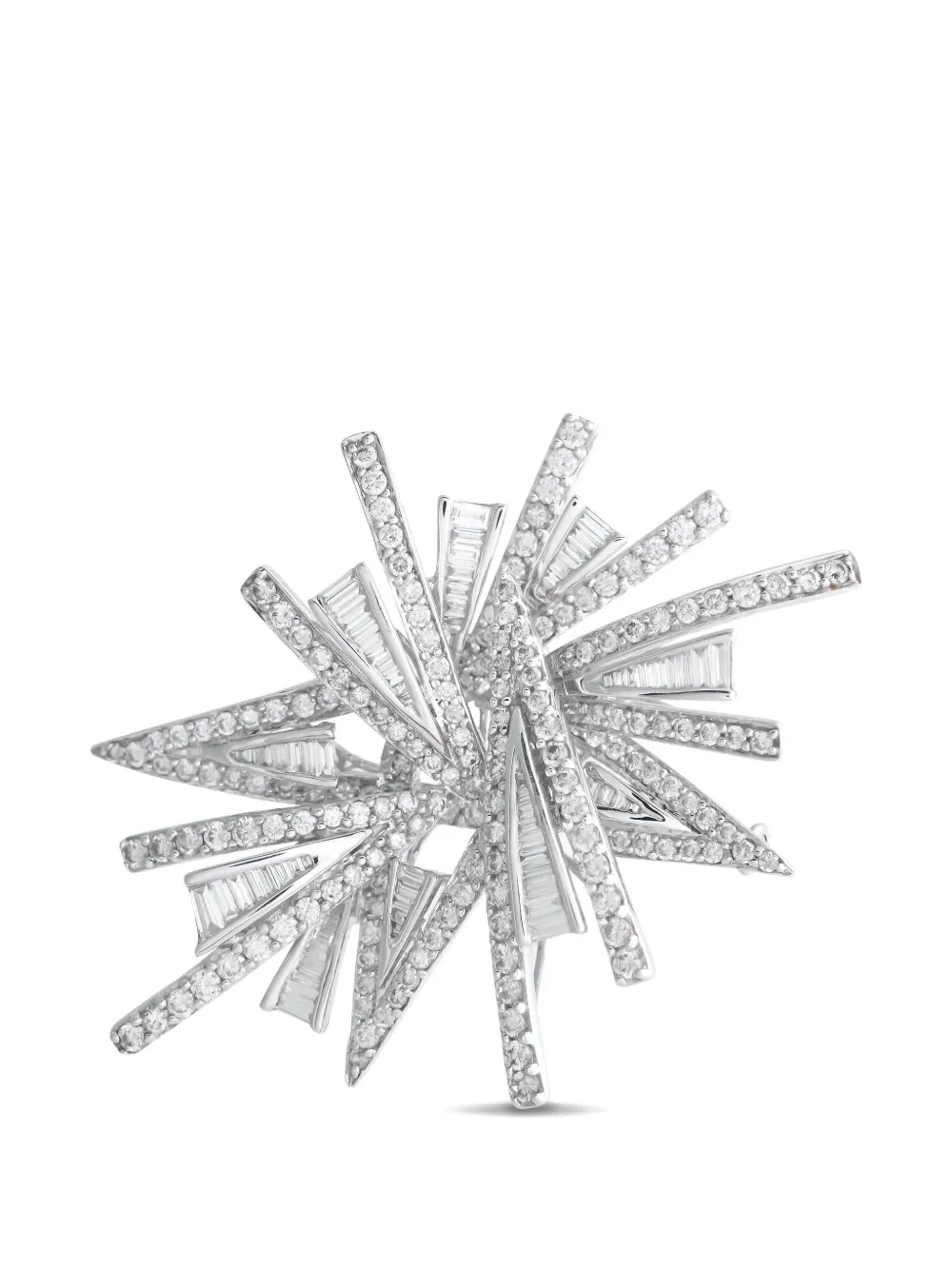 LB Exclusive diamond geometric brooch - Argento