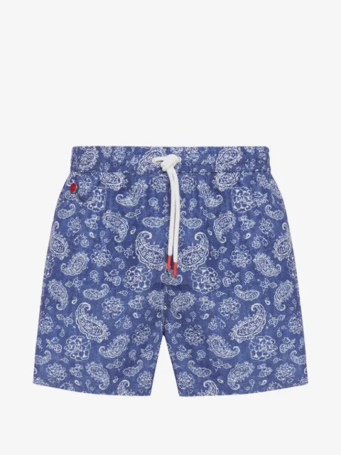 Kiton Bermuda de praia com estampa paisley