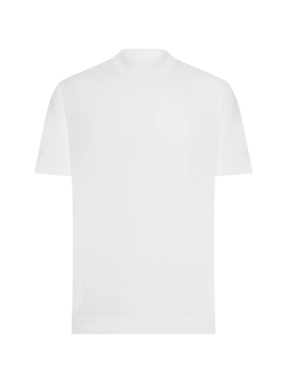 Roberto Collina 하이 넥 반소매 티셔츠 | 화이트 | Image 1