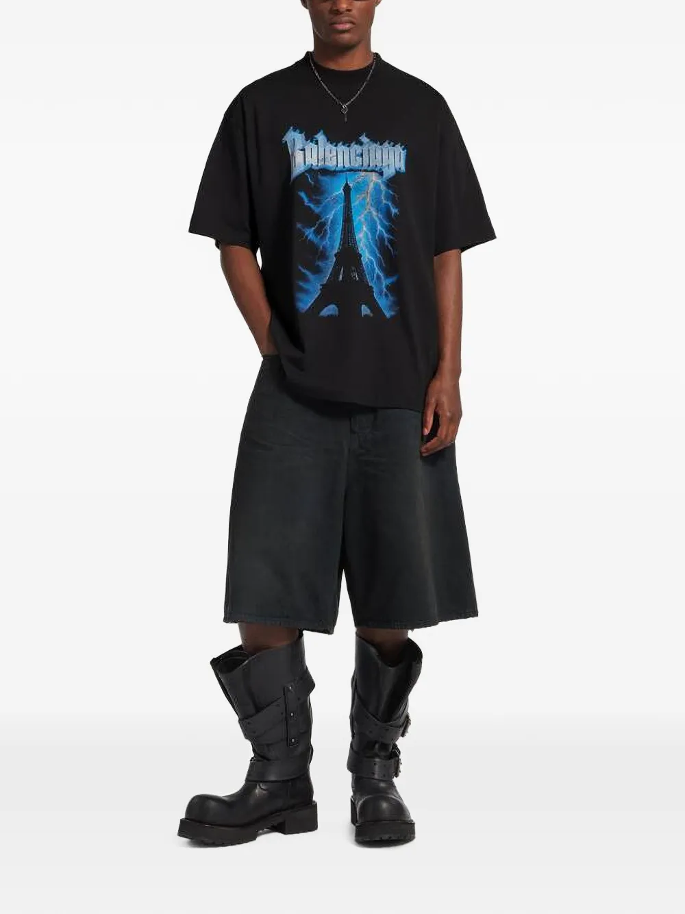 Balenciaga T-shirt met print Zwart