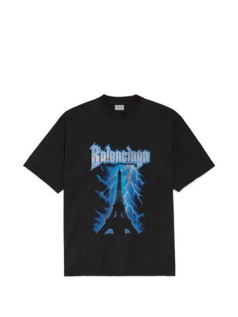 Balenciaga Paris Thunderstorm oversized T-shirt
