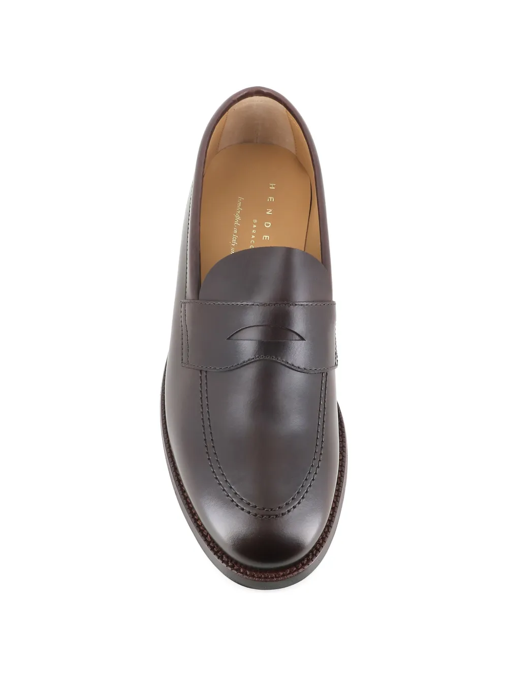 Henderson Baracco Leren penny loafers Bruin
