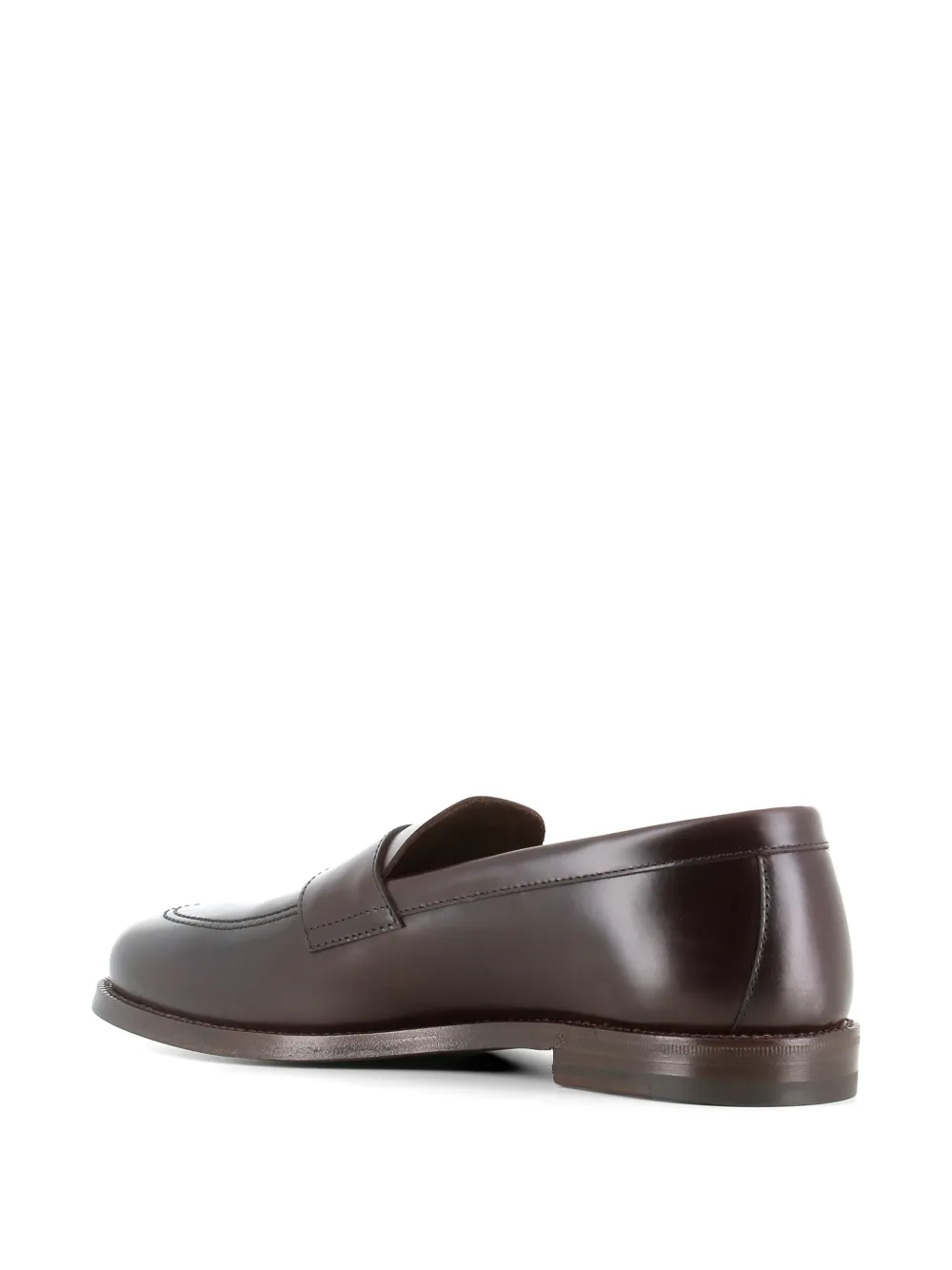 Henderson Baracco Leren penny loafers Bruin