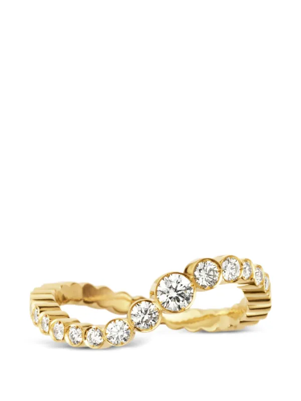 Sophie Bille Brahe Courant D'ensemble Diamond Ring in Yellow
