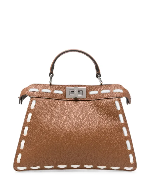Fendi Peekaboo Iseeu Small Bag in Brown