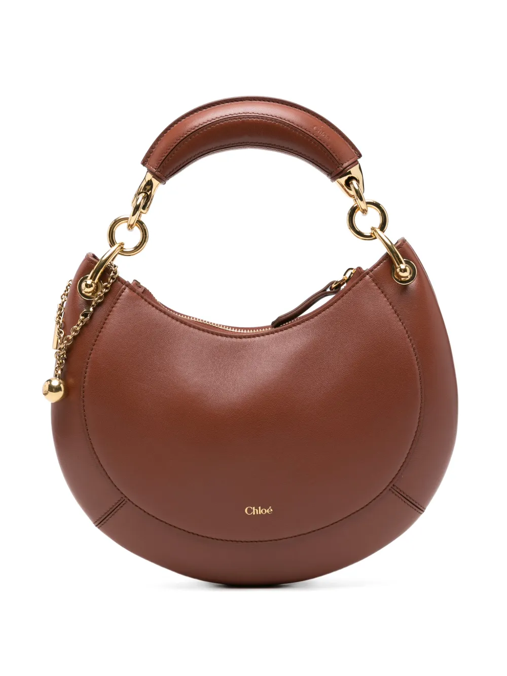 Chloé 바나나 레더 탑 핸들 백 | 브라운 | Image 1