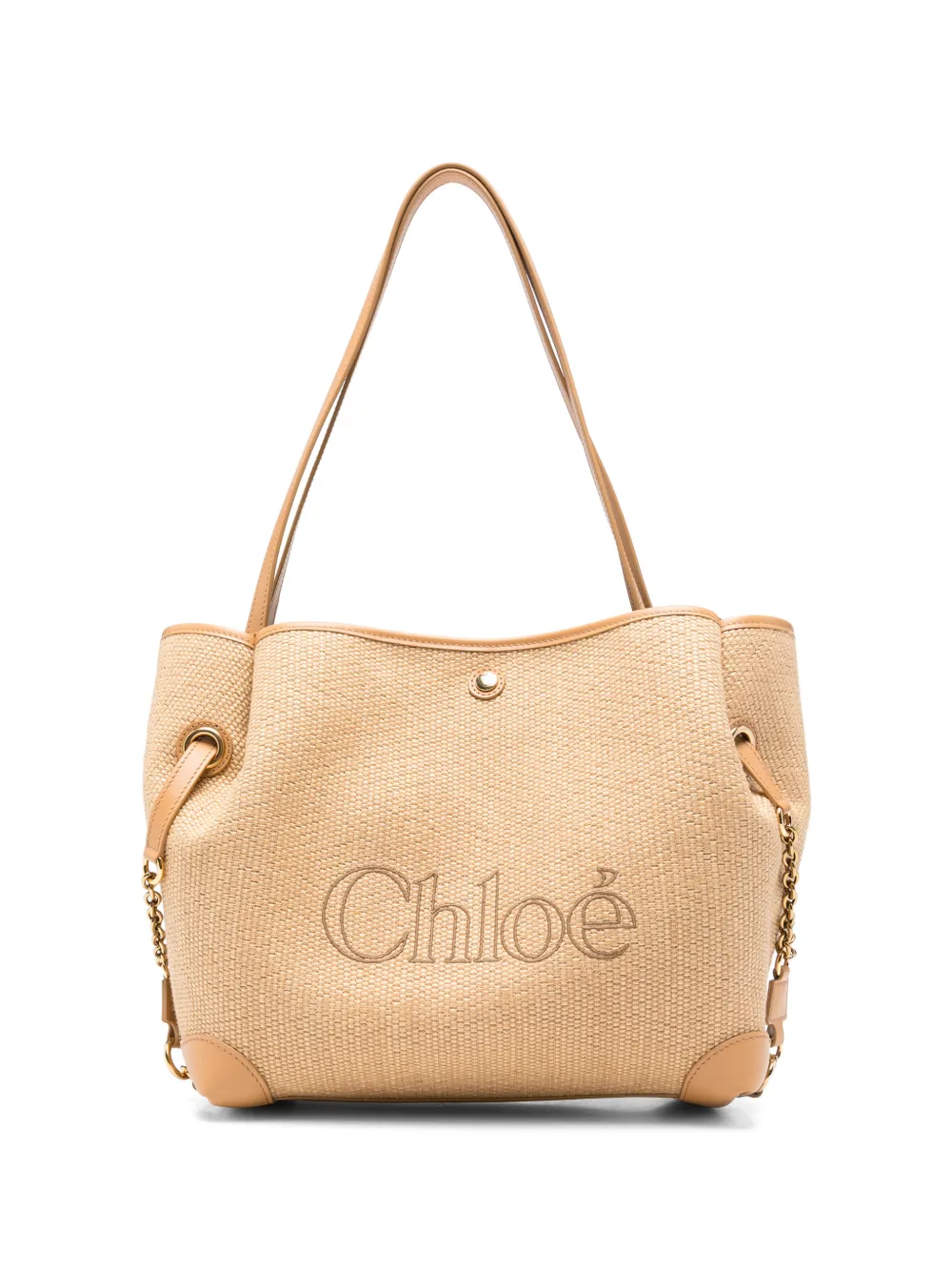 Chloé 클로버 라피아 토트 백 | 뉴트럴 | Image 1