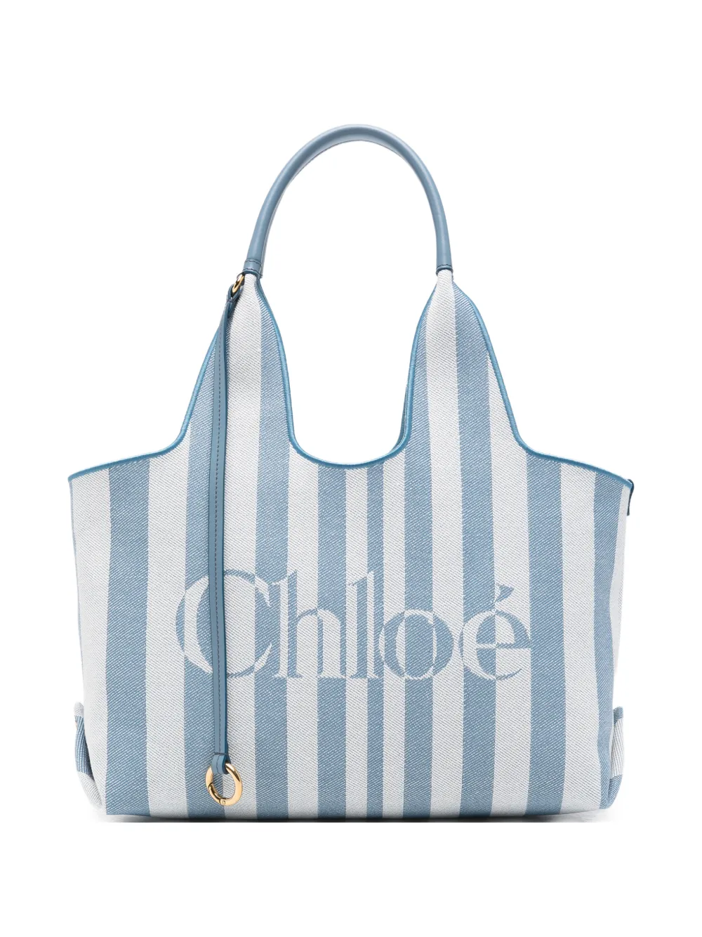 Chloé small Stripy east-west tote bag - Blu