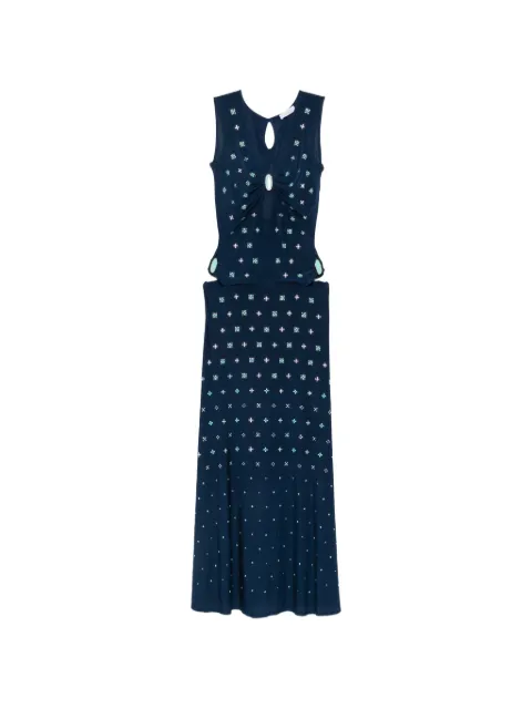 Rabanne vestido largo con detalle de aberturas