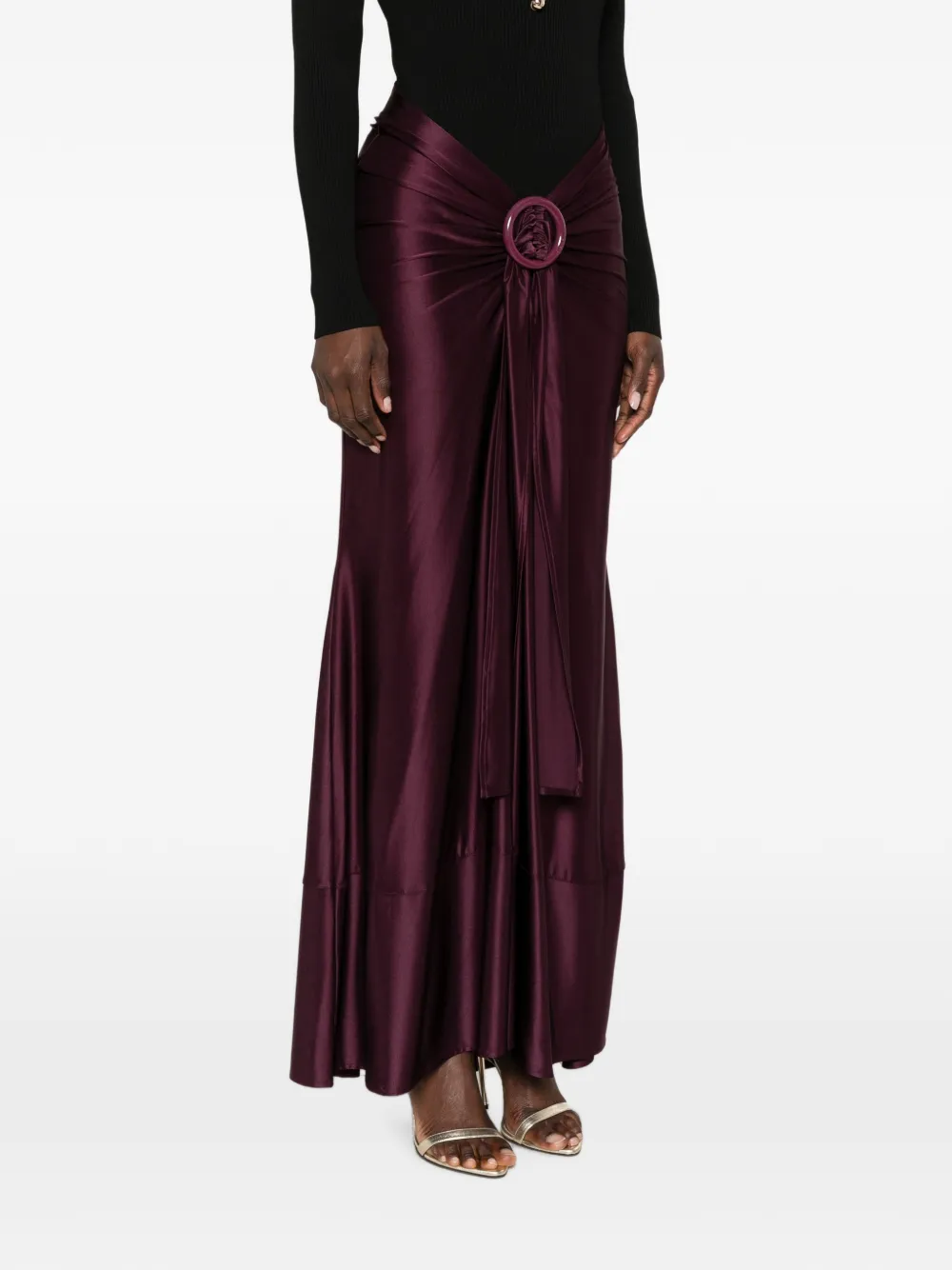 Rabanne Maxi-rok met ringdetail Paars