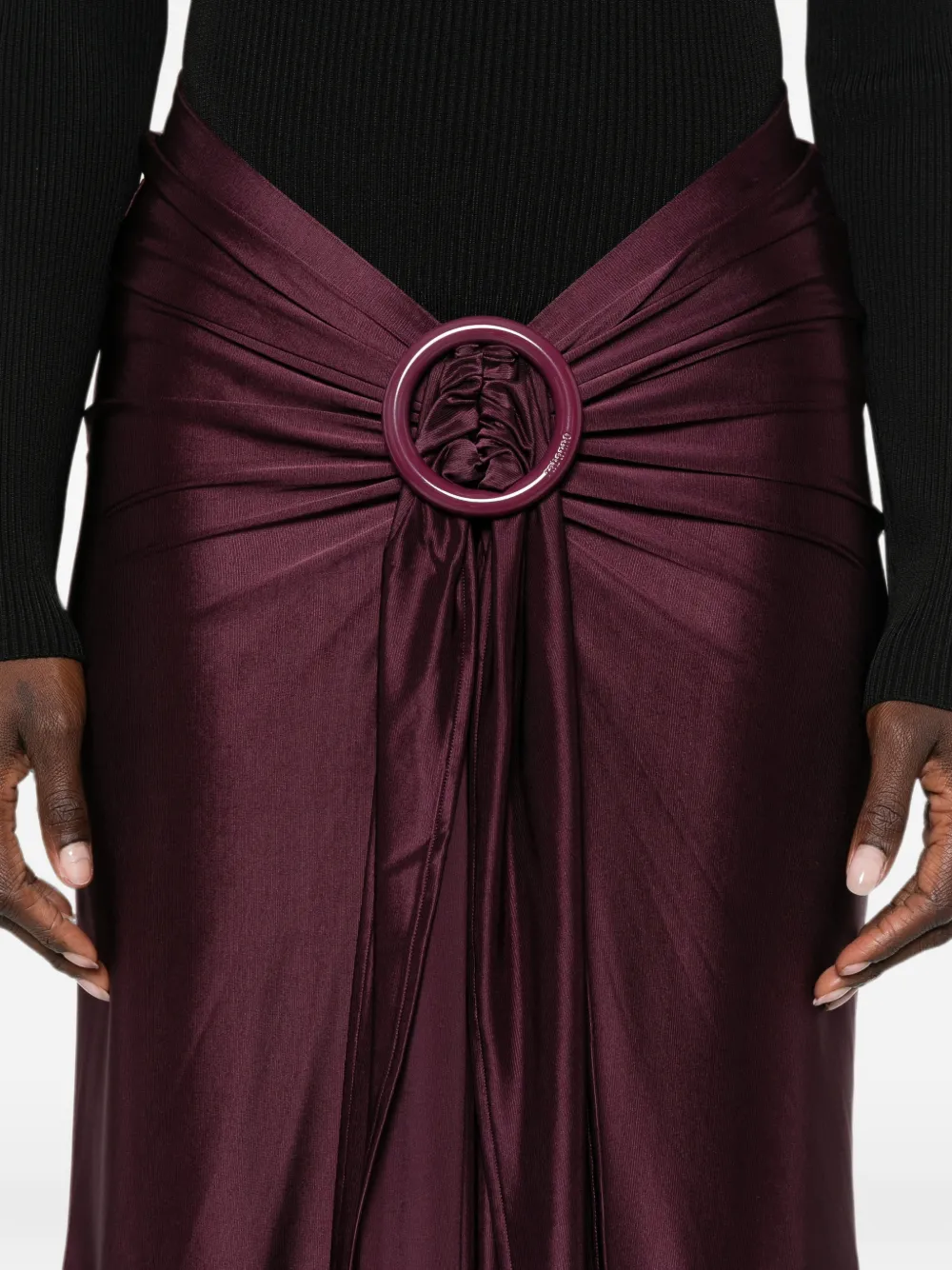 Rabanne Maxi-rok met ringdetail Paars