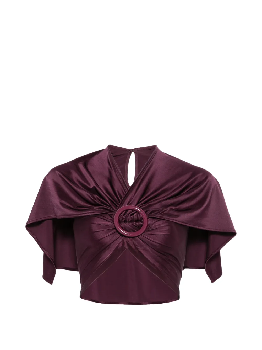 Rabanne ring-embellishment top - Purple