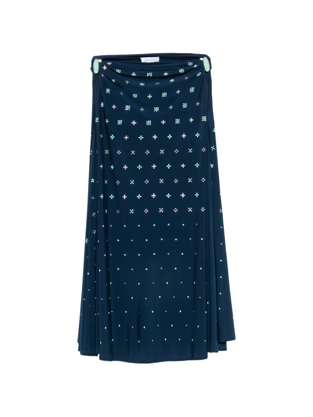 Rabanne embellished cut-out skirt - Blu