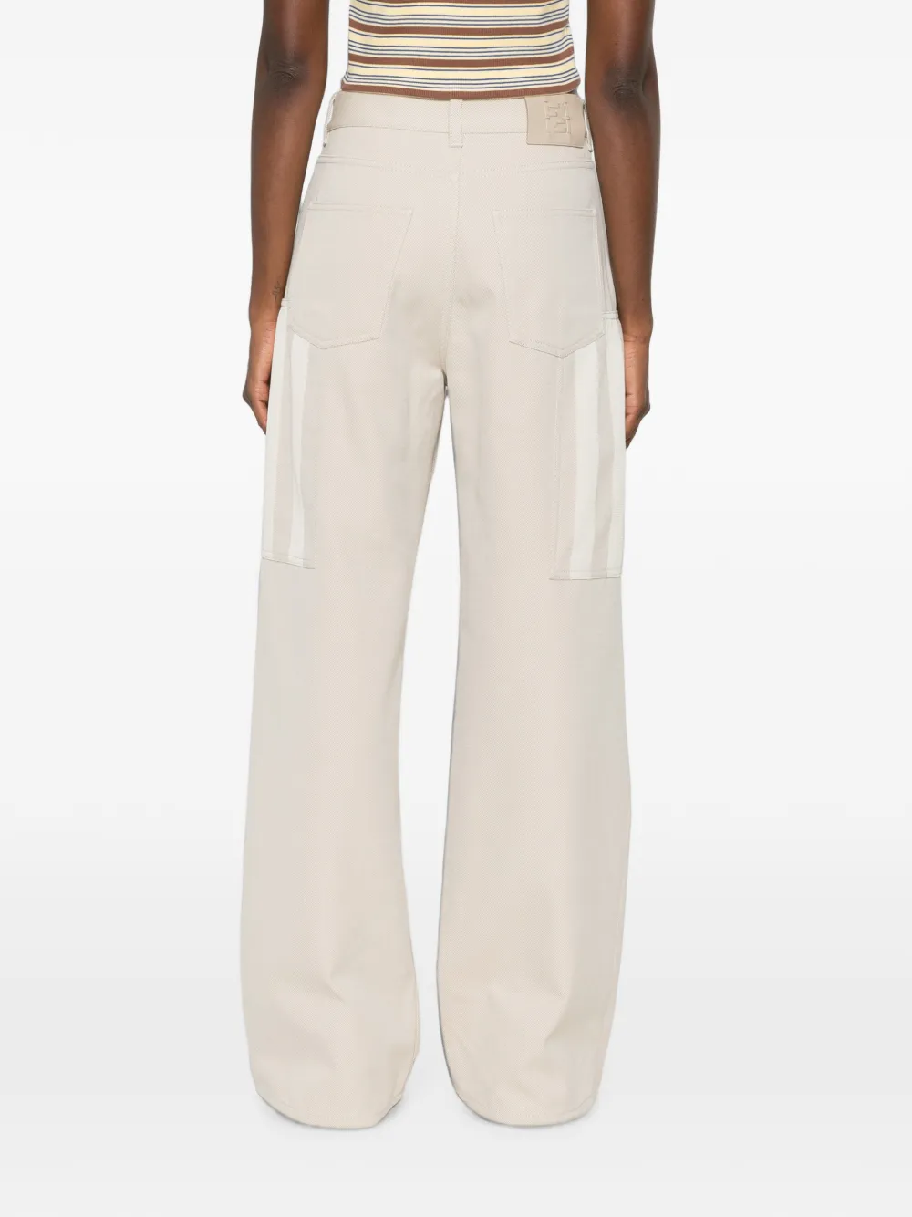 FENDI Pequin drill broek Beige
