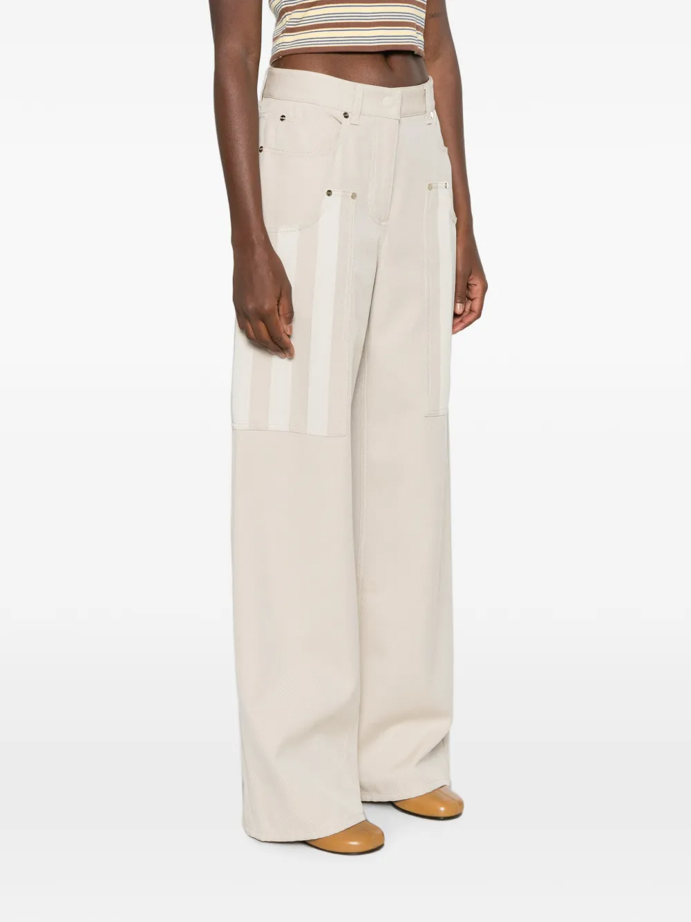 FENDI Pequin drill broek Beige