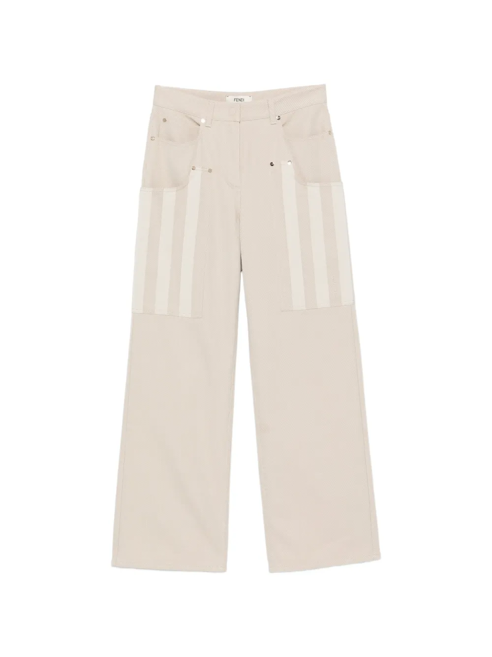 Fendi Belt-loop Pocket Jeans In Neutral