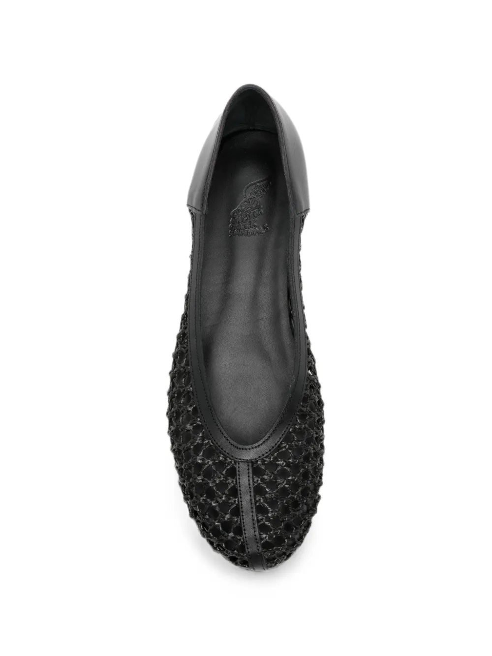 Ancient Greek Sandals Aeropi woven-design ballet flats Zwart