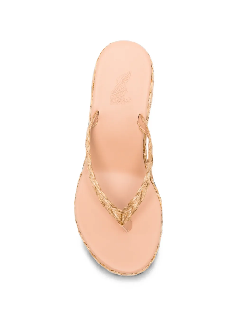 Ancient Greek Sandals Etheria braided wedge sandals Beige